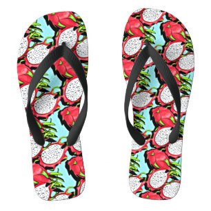 Chinelos fruta de dragão vermelho