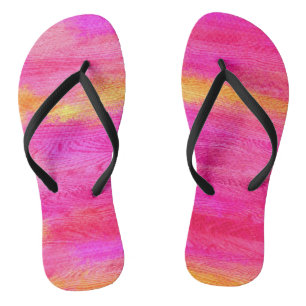 Chinelos Fundo Colorido de Madeira Moderna com Grain #42