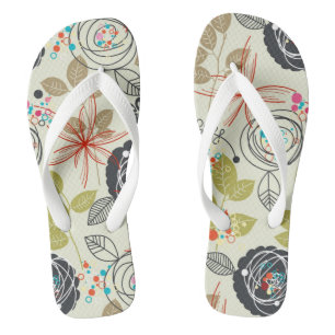 Chinelos Fundo floral
