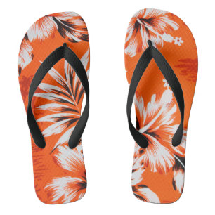 Chinelos Fundo havaiano da flor do hibiscus