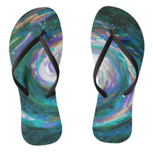 Chinelos Galáxia pintada à mão