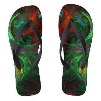 Chinelos Genesis Abstrato Art Verde