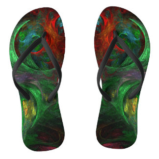 Chinelos Genesis Abstrato Art Verde