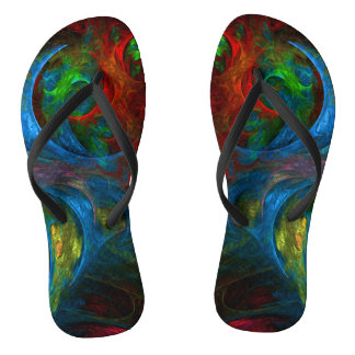 Chinelos Genesis Blue Abstrato Art