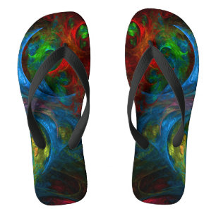 Chinelos Genesis Blue Abstrato Art