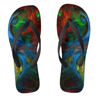 Chinelos Genesis Blue Abstrato Art