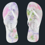 Chinelos GENETISMO FLORÍFICO DE PÊS DOCE Flower Girl<br><div class="desc">Sandálias de Garota Flor para combinar com a coleção - Peias Doces Florais de Casamento Chic em rosa e lavanda com caligrafia bonito e fontes modernas</div>