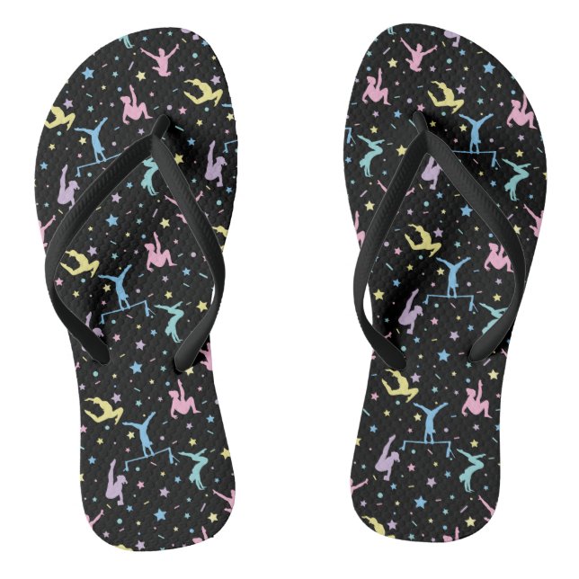 Chinelos Ginástica Feminina Ginastas com Estrelas (Pé da cama)