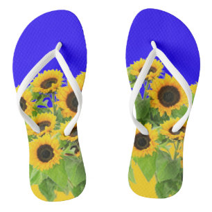 Chinelos Girassóis - Liberdade Ucrânia Paz Bandeira Ucran
