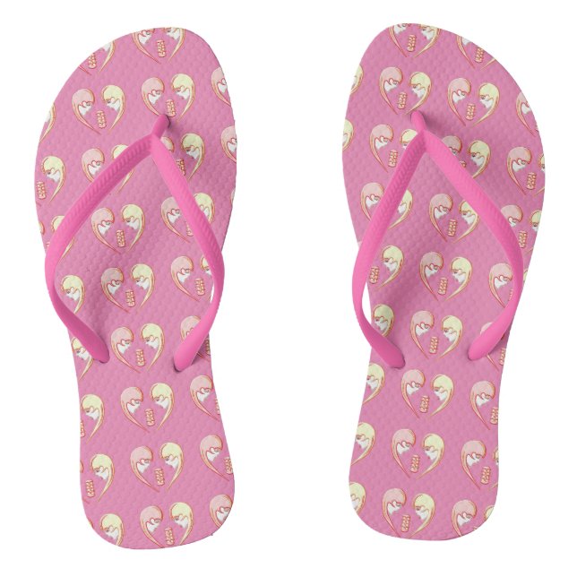 Chinelos Girly BFF Karaoke Love Heart (Pé da cama)