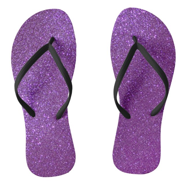 Chinelos Girly Sparkly Royal Purple Glitter (Pé da cama)