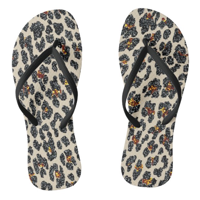 Chinelos Glitter Leopard (Pé da cama)