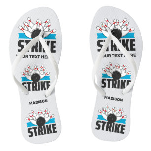 Chinelos Greve de Boliche de Texto Personalizado