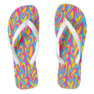 Chinelos Groovy Trippy Squiggly Quirky Pansexual Pride