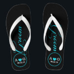 Chinelos Grupo Personalizado (azul)<br><div class="desc">Diversão,  chinelos de casamento personalizados</div>