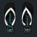 Chinelos Grupo Personalizado (azul)<br><div class="desc">Diversão,  chinelos de casamento personalizados</div>