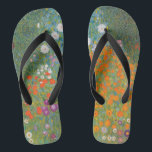 Chinelos Gustav Klimt Flower Garden Cottage Nature<br><div class="desc">Uma bela pintura de jardim - esta é uma pintura clássica de Gustav Klimt,  chamada Jardim de Algodão,  ou Jardim Bauergarten,  1907,  que é um close up de um jardim floral,  uma pintura floral colorida.</div>