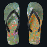 Chinelos Gustav Klimt Flower Garden Cottage Nature<br><div class="desc">Uma bela pintura de jardim - esta é uma pintura clássica de Gustav Klimt,  chamada Jardim de Algodão,  ou Jardim Bauergarten,  1907,  que é um close up de um jardim floral,  uma pintura floral colorida.</div>