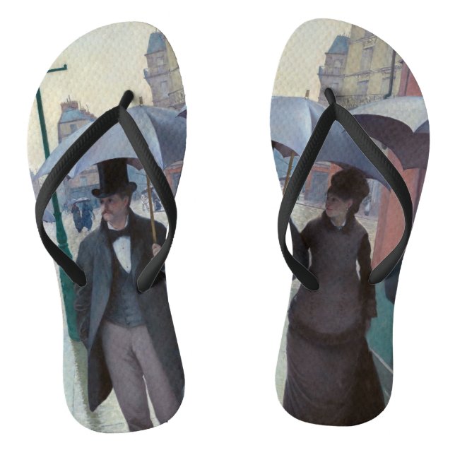 Chinelos Gustave Caillebotte - Paris Street; Rainy Day (Pé da cama)