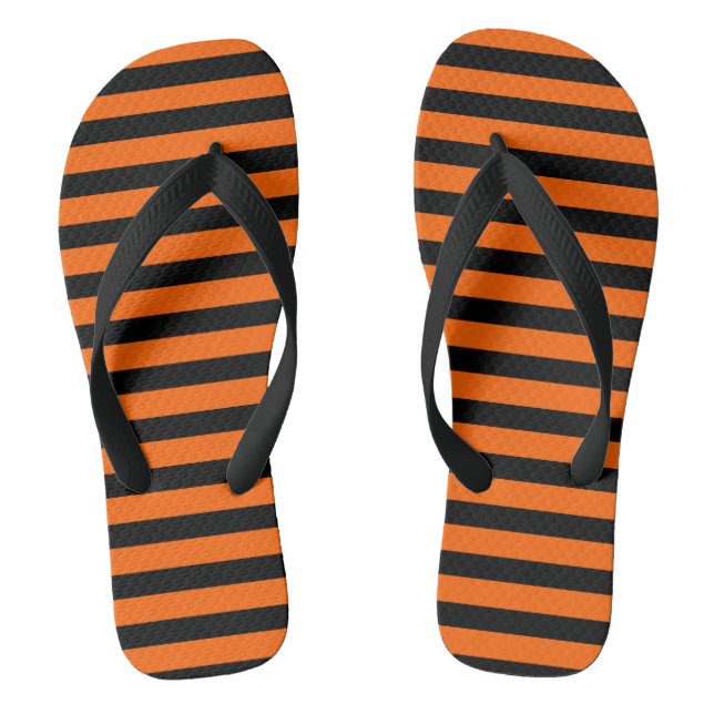 Chinelos Halloween Preto & Laranja (Pé da cama)