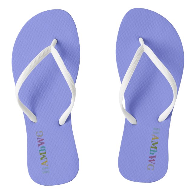 Chinelos HAMbyWG - Flip-Flops - Periwinkle w Multi Logo (Pé da cama)