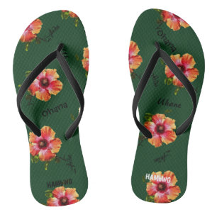 Chinelos HAMbyWG - Hawaiin Themed Palm Green