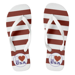 Chinelos "Heart" Os EUA