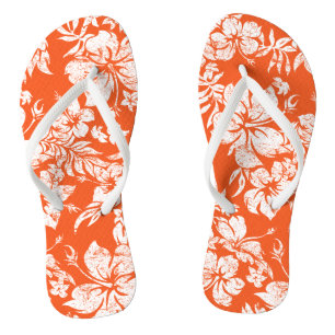 Chinelos Hibiscus Pareau aflita Vintage Havaiana