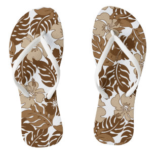 Chinelos Huakini Bay Havaiano Hibiscus Vintage Floral