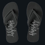 Chinelos Hubby com a Tipografia Silver Foil<br><div class="desc">Chinelos Hubby com a Tipografia Dourada de Prata</div>