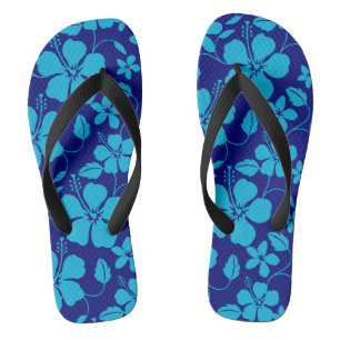 CHINELOS HULA HAVAIANA (HIBÍSCO) AZUL ESCURO/CLARO
