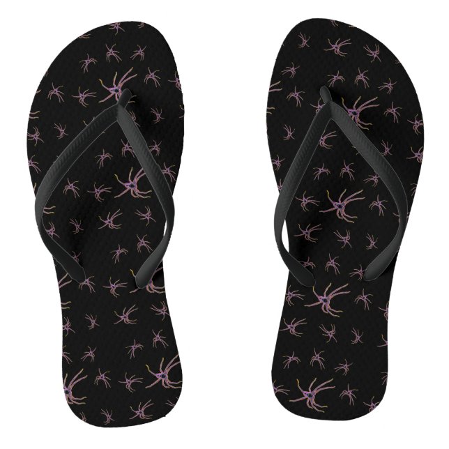Chinelos Huntsman Spider Pattern, (Pé da cama)