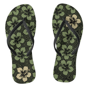 Chinelos Ilha Floral Havaiana - Sotaque Hibiscus Pinstriped