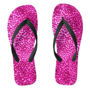 Chinelos Impressão/Chinelos do Leopardo Rosa