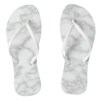 Chinelos Impressão de Mármore Branco
