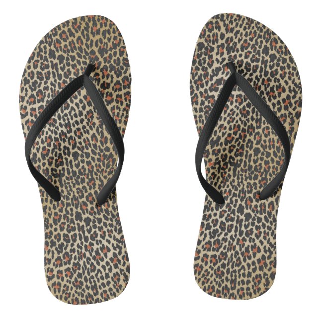 Chinelos Impressão de Pele de Leopardo (Pé da cama)
