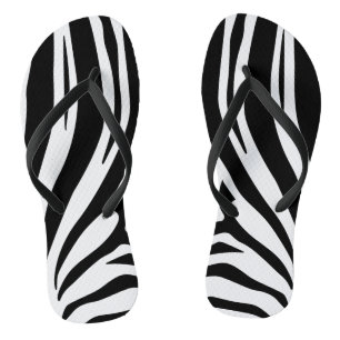 Chinelos Impressão de zebra personalizável