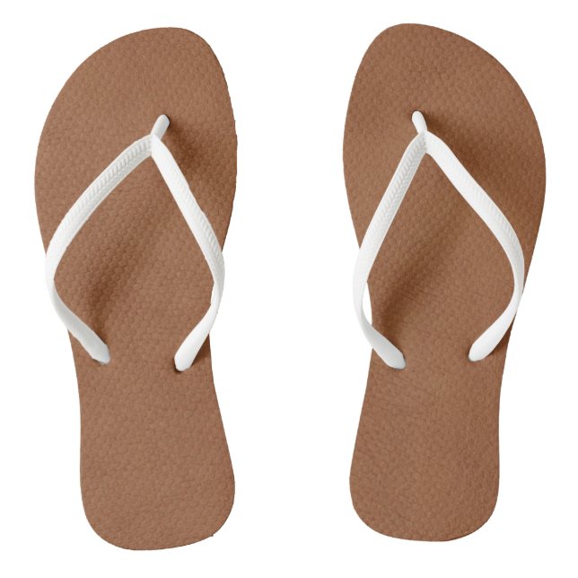 Chinelos Impressão Digital de Light Brown Leather (Pé da cama)
