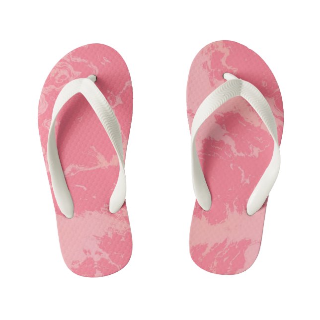 Chinelos Infantis abstrato cor-de-rosa (Pé da cama)