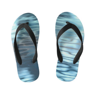 Chinelos Infantis Abstrato de água azul