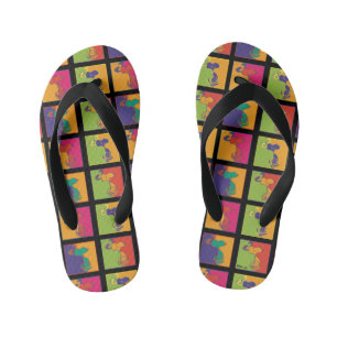 Chinelos Infantis Amendoins   Esnoopia de Pop de Arte Moderna