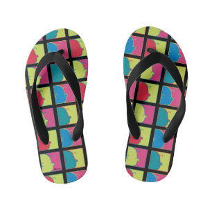 Chinelos Infantis Amendoins Modern Pop Art Charlie Brown