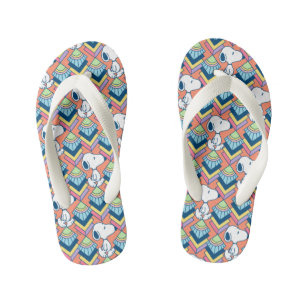 Chinelos Infantis Amendoins   Padrão de Sonhos de Deco Snoopy