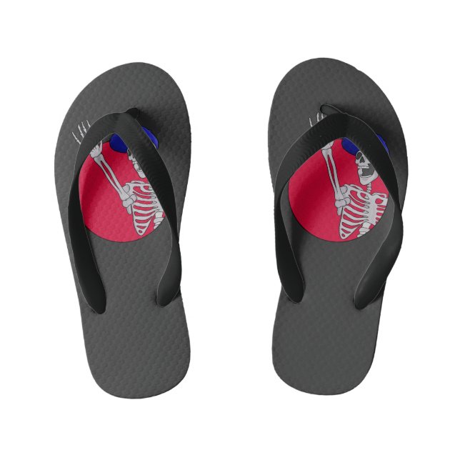 Chinelos Infantis Amigos Legal e engraçados esqueletos (Pé da cama)