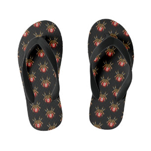 Chinelos Infantis Aranha steampunk em preto
