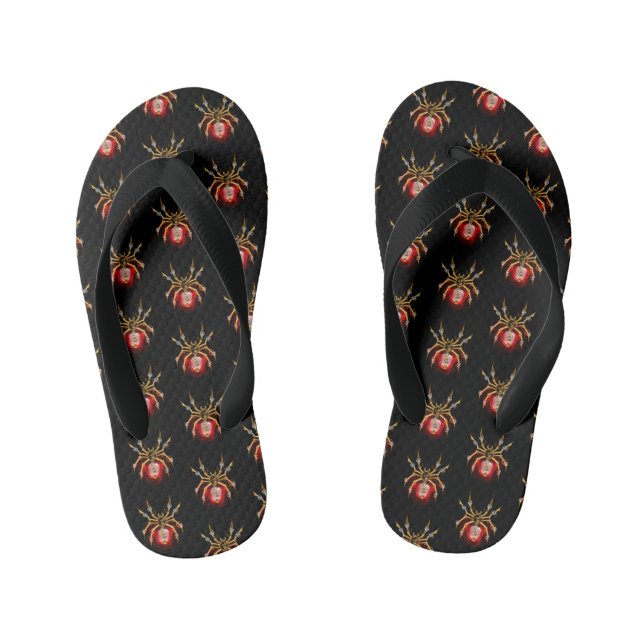 Chinelos Infantis Aranha steampunk em preto (Pé da cama)