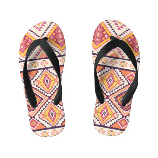 Chinelos Infantis Aztec Tribal Esclarecida Sem Costura