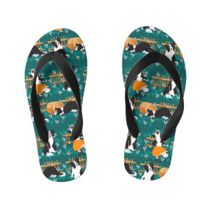 Chinelos Infantis Border Collie brincando com ovelhas