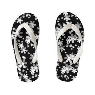 Chinelos Infantis branco preto