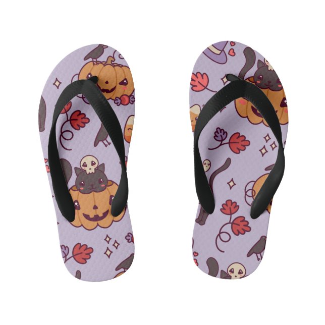 Chinelos Infantis caneca de café com decoração de padrão de Hallowee (Pé da cama)